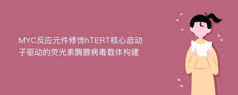 MYC反应元件修饰hTERT核心启动子驱动的荧光素酶腺病毒载体构建